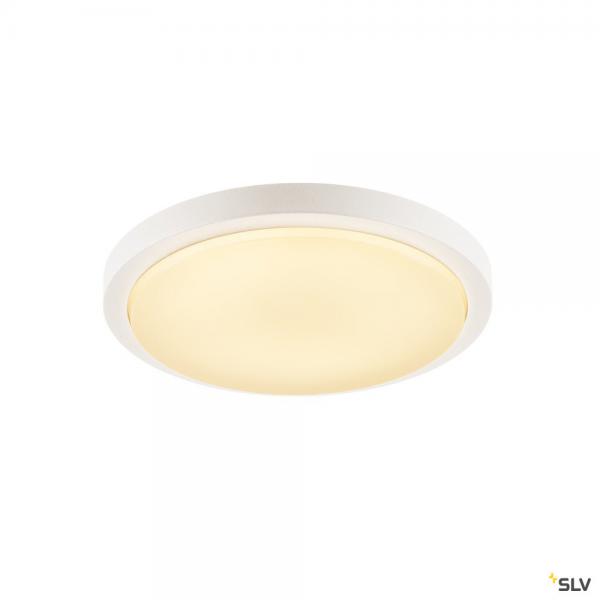 Photo AINOS, applique et plafonnier extérieur, blanc, LED, 22W, 3000K, IP44, détecteur de mouvements | Ref : 229971