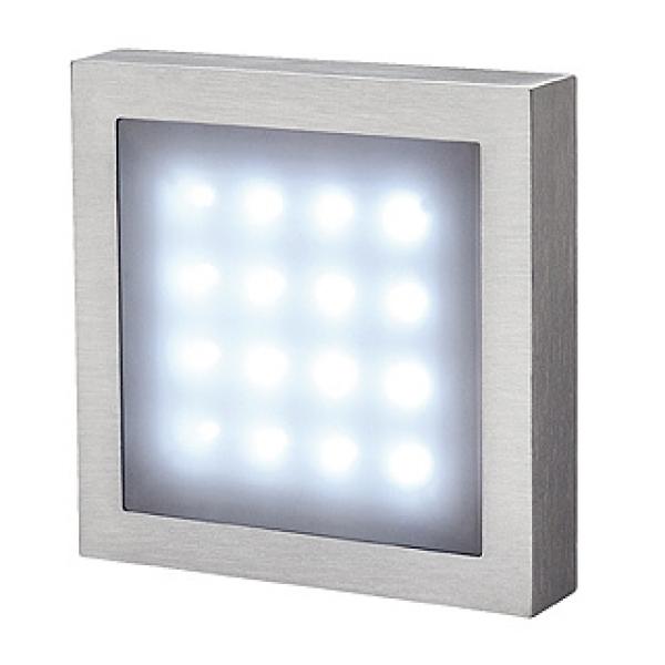 Photo AITES 16 LED applique, alu bro | Ref : 230251       