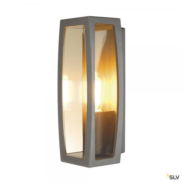Photo MERIDIAN BOX, applique extrieure, diffuseur transparent, anthracite, E27, 25W max, IP54 | Ref : 230655