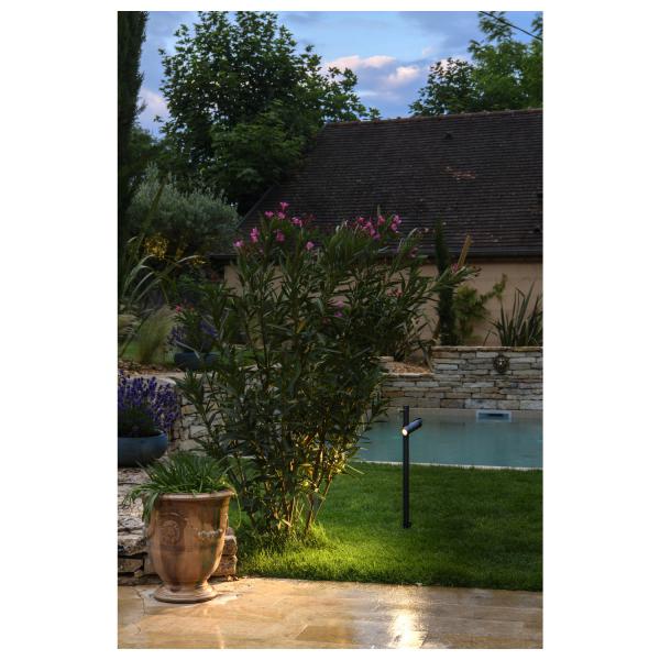 Photo HELIA SLIM borne. extrieur. simple. LED. noir IP65 3000K. bord de mer | Ref : 1007868