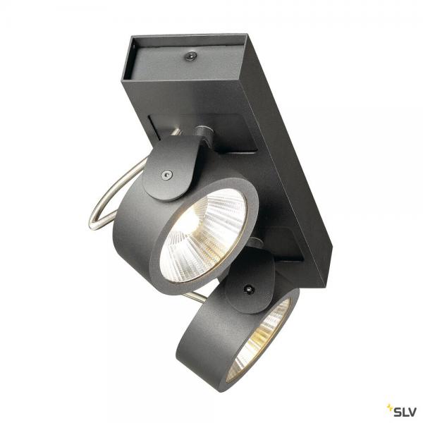 Vignette 2 produit KALU, applique et plafonnier intrieur, double, noir, LED, 31W, 3000K, variable | Ref : 1000129