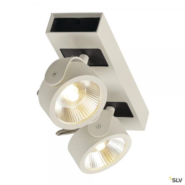 Vignette 2 produit KALU, applique et plafonnier intrieur, double, blanc/noir, LED, 31W, 3000K, variable | Ref : 1000130
