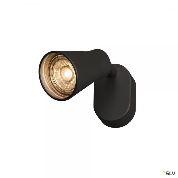 Vignette 2 produit AVO, applique et plafonnier intrieur, simple, noir, GU10/QPAR51, 50W max | Ref : 1000886
