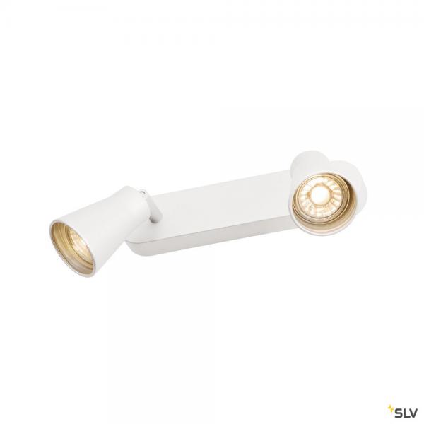 Vignette 2 produit AVO, applique et plafonnier intrieur, double, blanc, GU10/QPAR51, 2x 50W max | Ref : 1000890