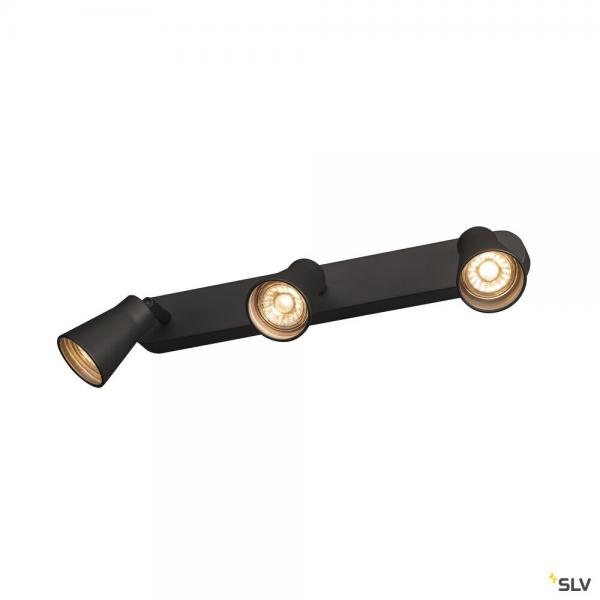 Vignette 2 produit AVO, applique et plafonnier intrieur, triple, noir, GU10/QPAR51, 3x 50W max | Ref : 1000892