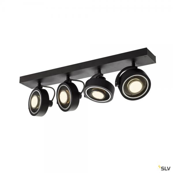 Vignette 2 produit KALU, applique et plafonnier intrieur, quad, noir, GU10/QPAR111, 4x 75W max | Ref : 1002023