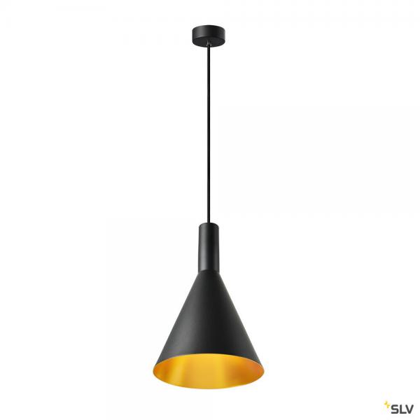 Vignette 2 produit PHELIA 30, suspension intrieure,  28 cm, noir/dor, E27, 23W max | Ref : 1002950