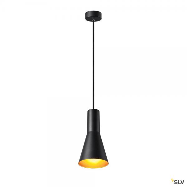 Vignette 2 produit PHELIA 10, suspension intrieure,  13 cm, noir/dor, E27, 23W max | Ref : 1002951