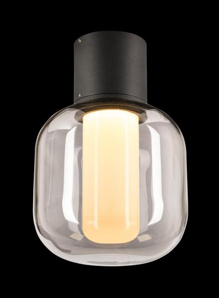 Vignette 2 produit OVALISK, plafonnier extrieur, anthracite, LED, 7,5W, 3000/4000K, IP65, interrupteur CCT | Ref : 1004677