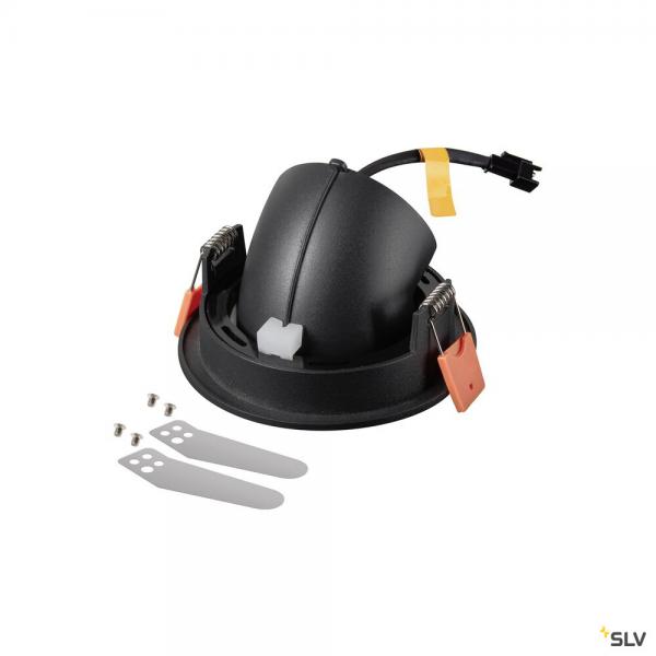 Vignette 2 produit NUMINOS® GIMBLE S, encastré de plafond intérieur, 40°, noir/chrome, LED, 8,6W, 2700K | Ref : 1005872