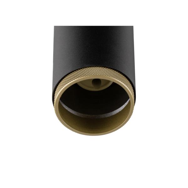 Vignette 2 produit GRIP! L. spot monophas�. cylindrique. GU10. max. 1x 6�W. noir / dor� | Ref : 1008449