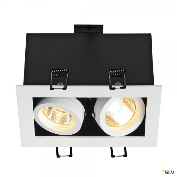 Vignette 2 produit KADUX, encastr de plafond intrieur, double, blanc mat, GU10/QPAR51, 2x 50W max | Ref : 115521