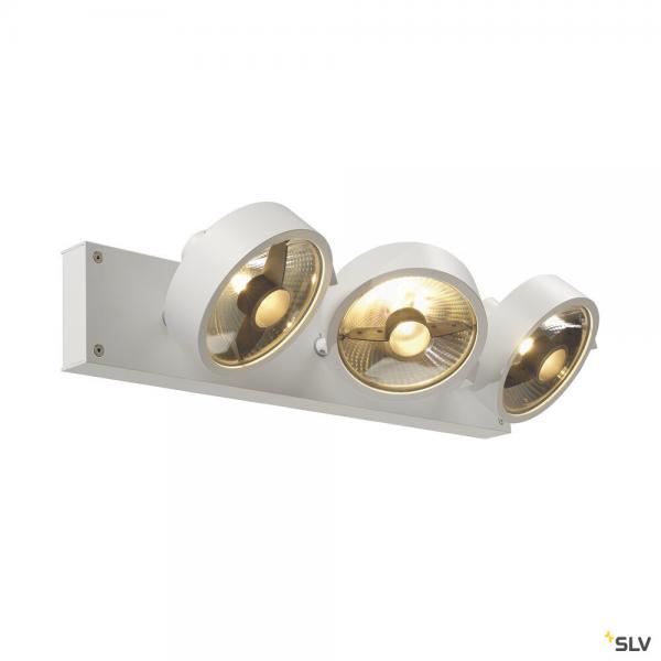 Vignette 2 produit KALU, applique et plafonnier intrieur, triple, blanc mat, GU10/QPAR111, 3x 75W max | Ref : 147321