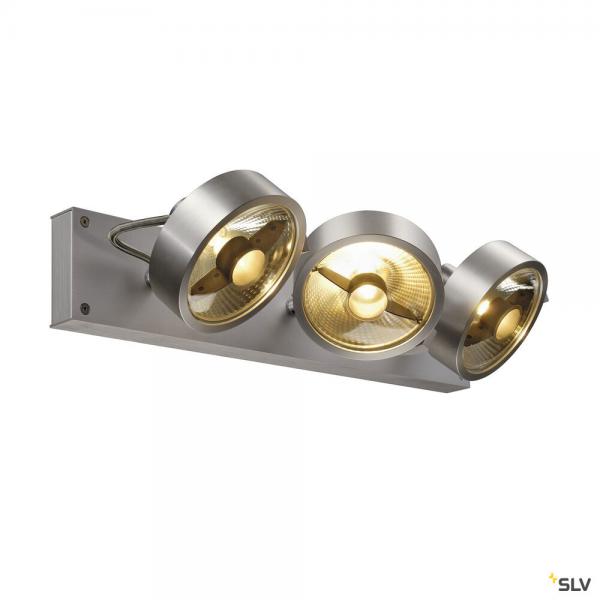 Vignette 2 produit KALU, applique et plafonnier intrieur, triple, alu bross, GU10/QPAR111, 3x 75W max | Ref : 147326