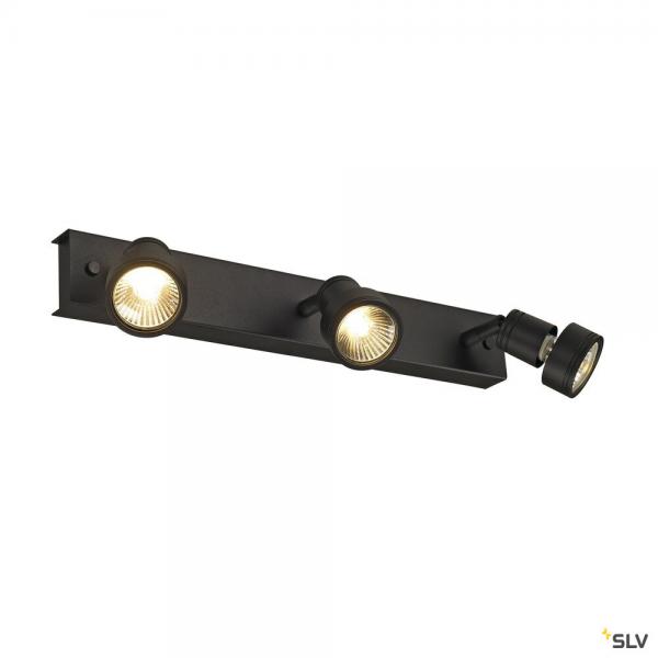 Vignette 2 produit PURI, applique et plafonnier intrieur, triple, noir mat, GU10/QPAR51, 3x 50W max | Ref : 147380