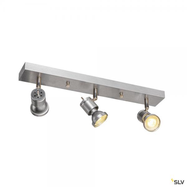 Vignette 2 produit ASTO, applique et plafonnier intrieur, triple, alu bross, GU10/QPAR51, 3x 75W max | Ref : 147443       