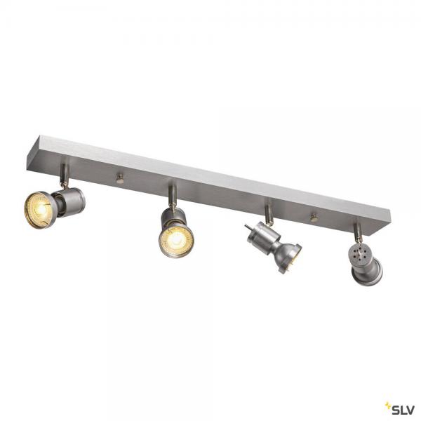 Vignette 2 produit ASTO, applique et plafonnier intrieur, quad, alu bross, GU10/QPAR51, 4x 75W max | Ref : 147444       