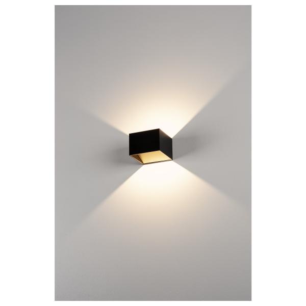 Vignette 2 produit LOGS IN, applique intrieure, carr, noir/laiton, LED, 6,9W, 3000K | Ref : 151320