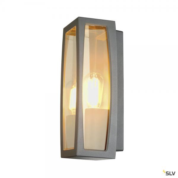 Vignette 2 produit MERIDIAN BOX, applique extrieure, diffuseur transparent, anthracite, E27, 25W max, IP54 | Ref : 230655