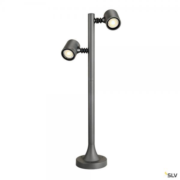 Vignette 2 produit MYRA SPOT, borne à composer extérieure, double, anthracite, GU10, 2x 4,5W max, IP44 | Ref : 233185