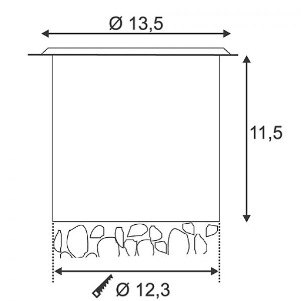 Vignette 3 produit Ref : 230910 | N-TIC PRO 135 GU10 rond