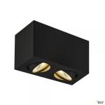 SLV Triledo, plafonnier intrieur, double, rectangulaire, noir, led, 14w, 3000k 1002003