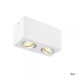 SLV Triledo, plafonnier intrieur, double, rectangulaire, blanc, gu10/led gu10 51mm, 2x 10w max 1002006