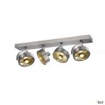 SLV Kalu, applique et plafonnier intrieur, quad, alu bross, gu10/qpar111, 4x 75w max 1002025