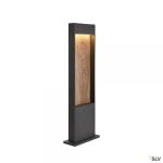SLV Flatt 65, borne extrieure, anthracite/imitation bois, led, 9,7w, 3000k/4000k, ip65 1002957