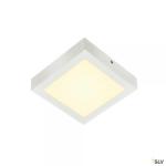 SLV Senser 18, applique et plafonnier intrieur, carr, blanc mat, led, 12w, 3000k, variable 1003018