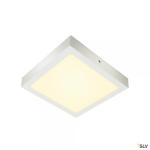 SLV Senser 24, applique et plafonnier intrieur, carr, blanc mat, led, 15w, 3000k, variable 1003019