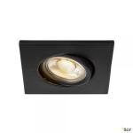 SLV Easy-install qpar51, encastr de plafond intrieur, carr, noir, gu10/qpar51, 20w max, rt 2012 1003345