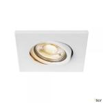 SLV Easy-install qpar51, encastr de plafond intrieur, carr, blanc mat, gu10/qpar51, 20w max, rt 2012 1003347