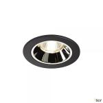 SLV Gmbh Numinos s, encastr de plafond intrieur, 55, noir/chrome, led, 8,6w, 4000k, ip20/ip44 1003825