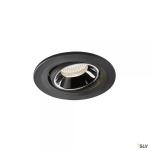 SLV Gmbh Numinos move s, encastr de plafond intrieur, orientable, 20, noir/chrome, led, 8,6w, 4000k 1005357