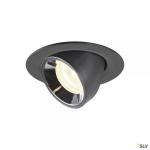SLV Gmbh Numinos gimble xs, encastr de plafond intrieur, 40, noir/chrome, led, 7w, 4000k 1005854