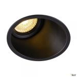 SLV Horn-a, encastr de plafond intrieur, noir mat, gu10/qpar51, 50w max, ip21 113150