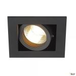 SLV Kadux, encastr de plafond intrieur, simple, noir mat, gu10/qpar51, 50w max 115510