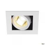 SLV Kadux, encastr de plafond intrieur, simple, blanc mat, gu10/qpar51, 50w max 115511