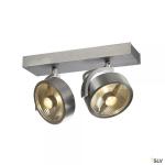 SLV Kalu, applique et plafonnier intrieur, double, alu bross, gu10/qpar111, 2x 75w max 147316