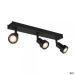 SLV Puri, applique et plafonnier intrieur, triple, noir mat, gu10/qpar51, 3x 50w max 147380