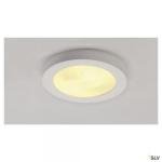 SLV Plastra 105, plafonnier intrieur, blanc, e27, 2x 25w max, pltre 148001