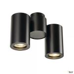 SLV Enola b, applique et plafonnier intrieur, double, noir, gu10/qpar51, 2x 50w max, inclinable  180 151830