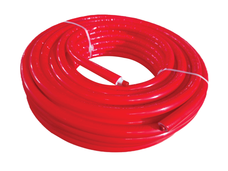 Photo Tube multicouche isol� �paisseur 9mm 20x2 - 50 ml Rouge  | Ref : 610201