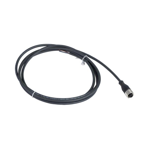 Vignette 2 produit OsiSense XZ - connecteur pr�-c�bl� - droit femelle - M12 - 4 broches - 2m | Ref : XZCP1169L2