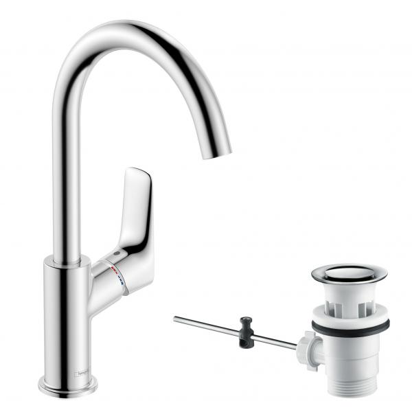Vignette 2 produit Mitigeur lavabo 210 bec haut avec tirett | Ref : 71130000