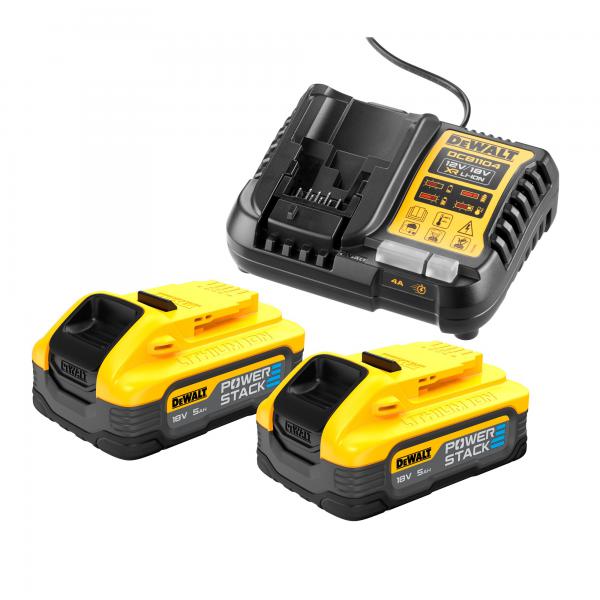 Photo Pack 2 batteries POWERSTACK XR 18V 5Ah L | Ref : DCB1104H2-QW
