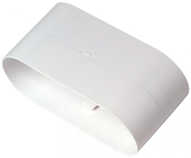 Photo Raccord Minigaine blanc droit équivalent D80 (40x100), conduits et accessoires rigides plastique pour intégration facile en faux-plafond et derrière parois fines grâce à leur faible encombrement | Ref : 11023017