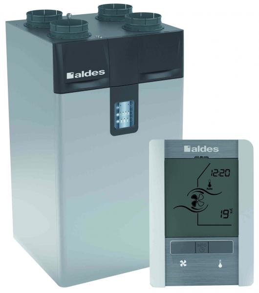 Photo VMC Double-Flux DEE FLY CUBE 300 MICROWATT FR (solution 2 en 1: ventilation double-flux avec r�cup�ration d'�nergie et purification d'air) avec d�bit jusqu'� 300 m3/h pour maison individuelle + t�l�commande 4 vitesses sans fil | Ref : 11023235