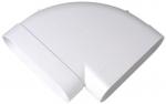 ALDES Coude minigaine blanc 90 horizont.quivalent d125 (60x200), conduits et accessoires rigides plastique  pour intgration facile en faux-plafond et derrire parois fines grce  leur faible encombrement 11023973